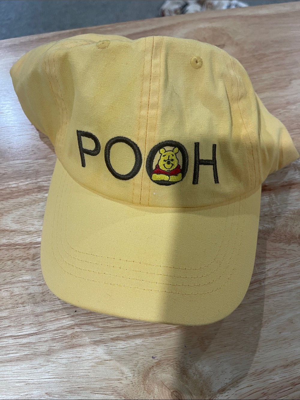 Disney Yellow Winnie the Pooh Embroidered Baseball Cap